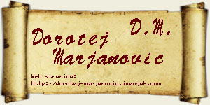 Dorotej Marjanović vizit kartica